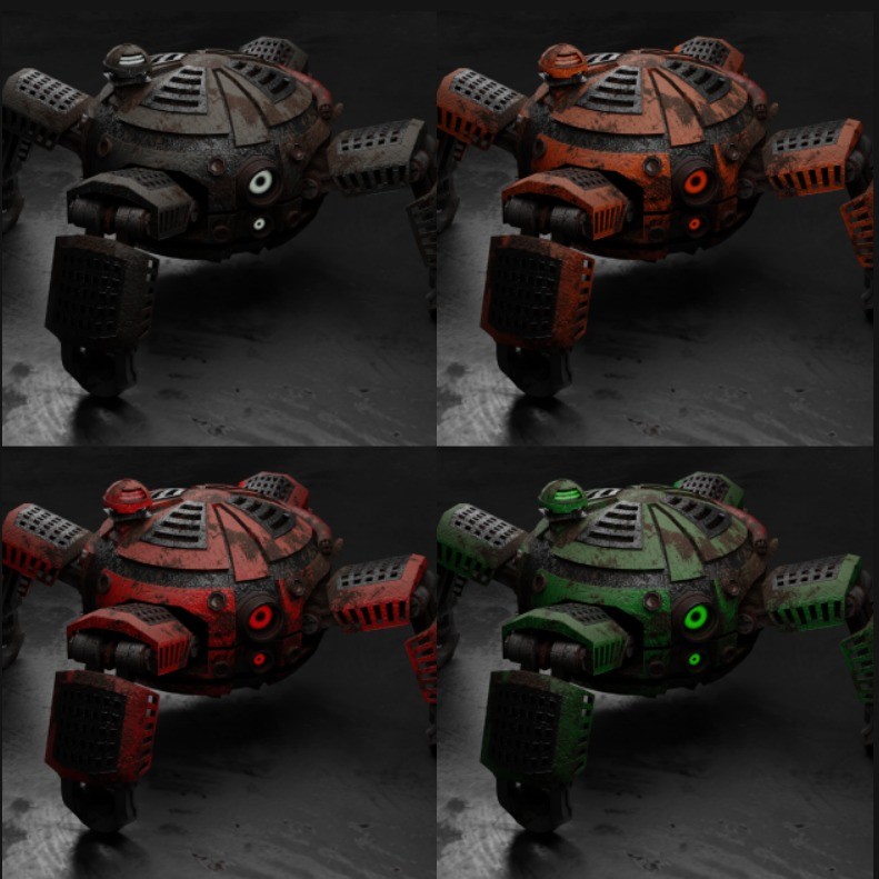 Space Explorer Robot 3D Model – Low Poly Game Ready, FBX, OBJ - View 3