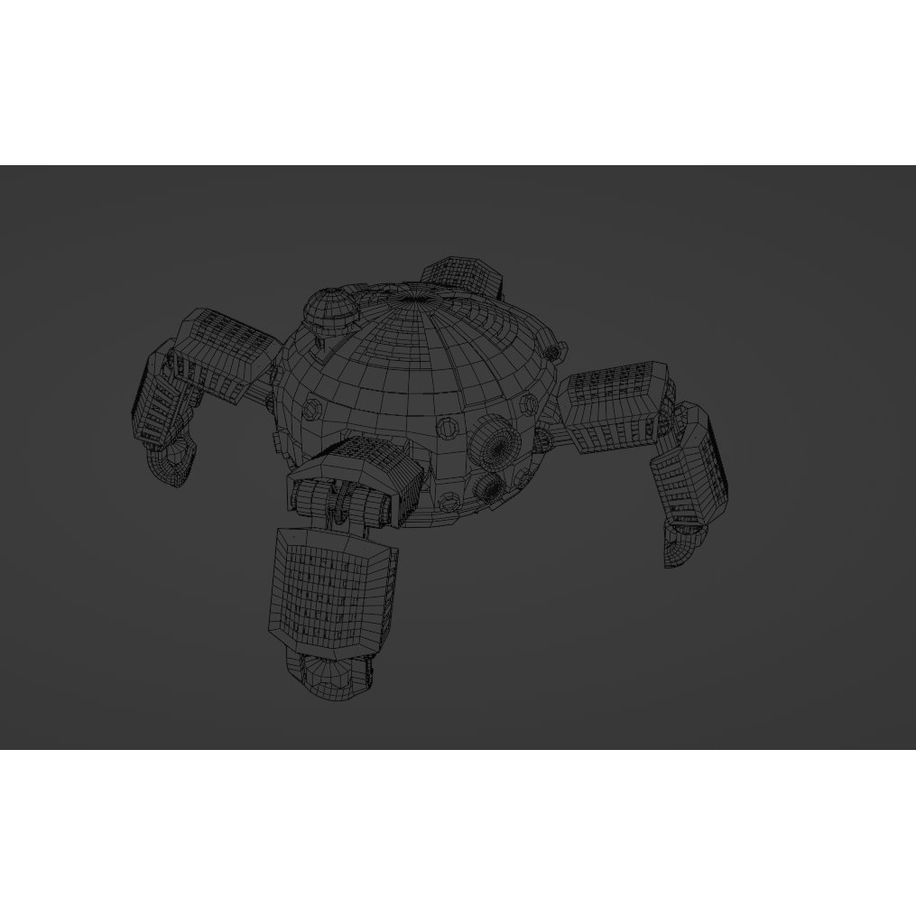 Space Explorer Robot 3D Model – Low Poly Game Ready, FBX, OBJ - View 4