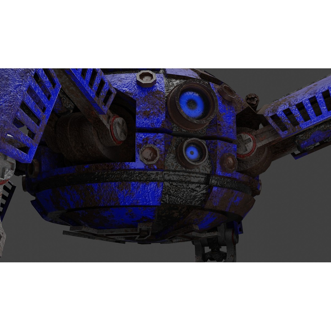 Space Explorer Robot 3D Model – Low Poly Game Ready, FBX, OBJ - View 6