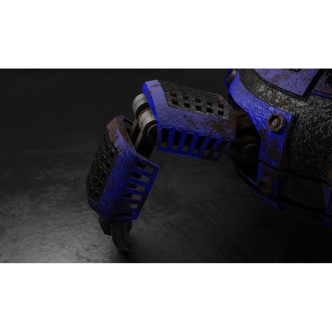 Space Explorer Robot 3D Model – Low Poly Game Ready, FBX, OBJ - View 7