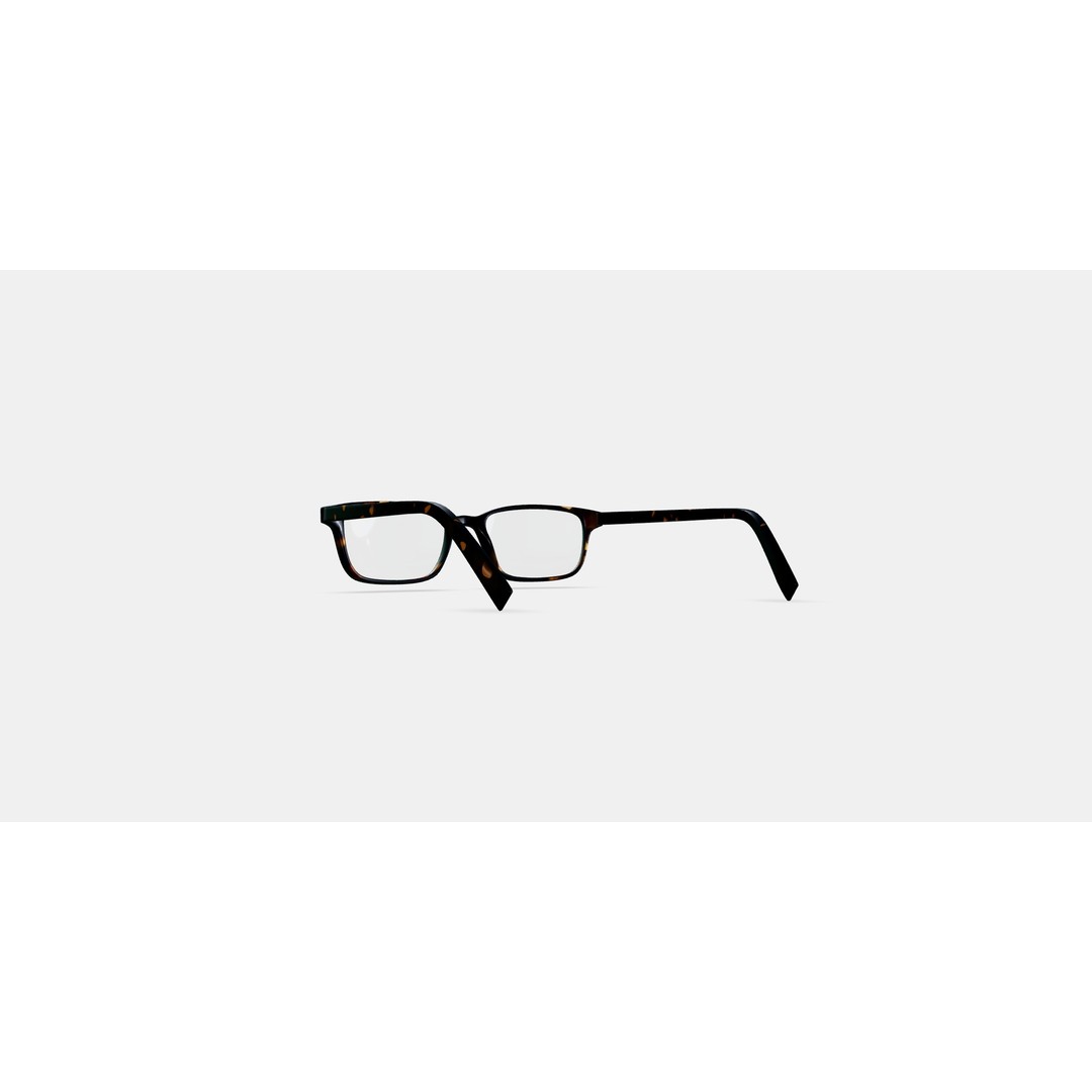 Wilkie Eyeglasses 3D Model – Whiskey Tortoise Chic Accessory, PBR