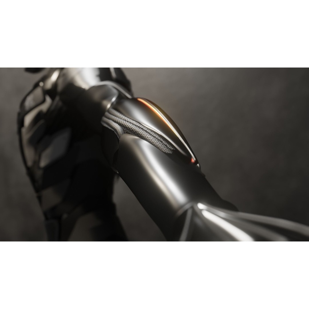 Cyber Mercenary Character 3D Model – Low Poly Rigged Blender FBX - View 6