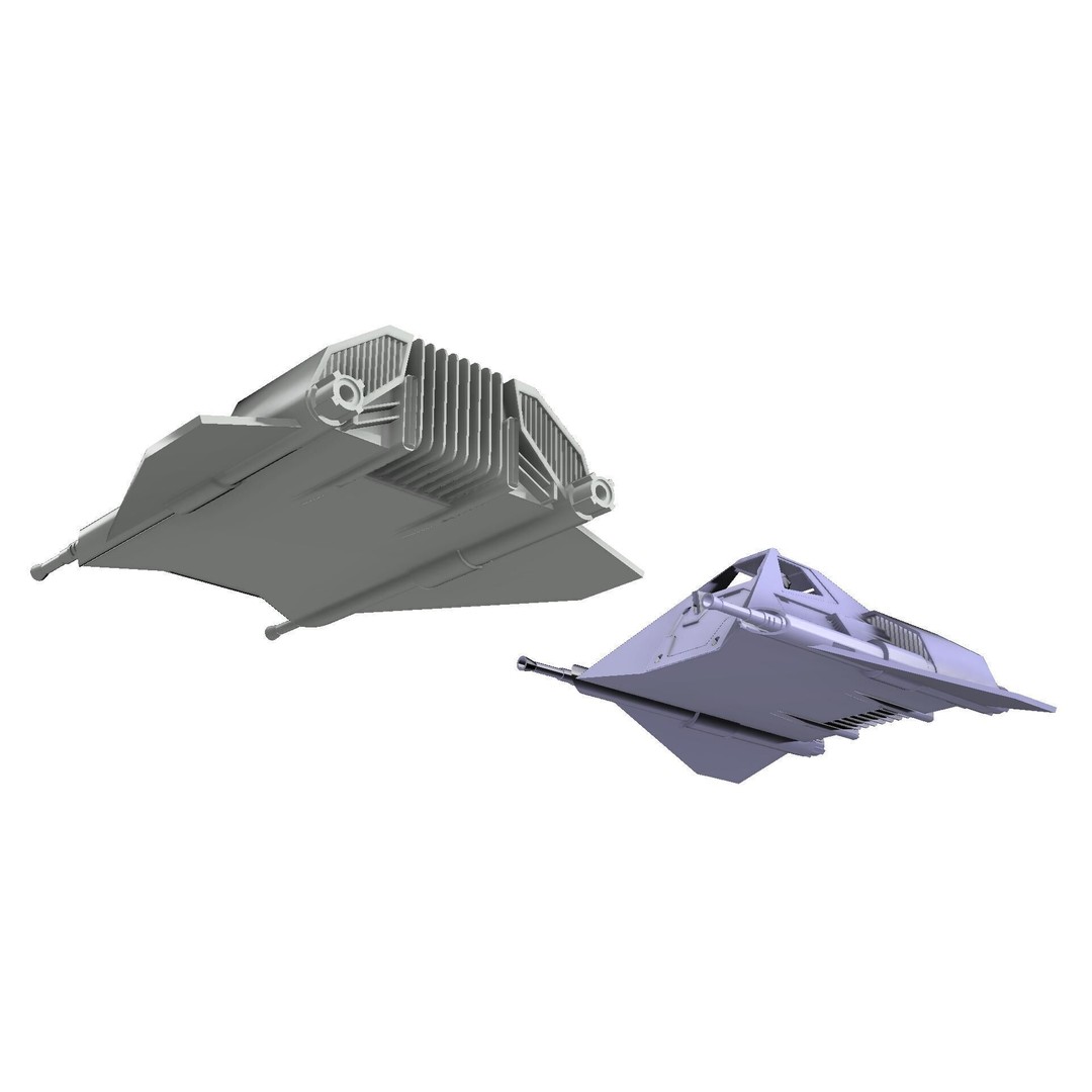 Ralph McQuarrie Snowspeeder 3D Model – Concept Design for 3D Printing - View 10