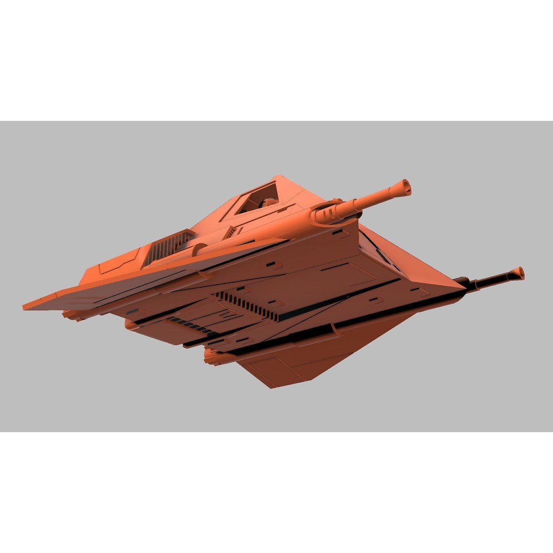Ralph McQuarrie Snowspeeder 3D Model – Concept Design for 3D Printing - View 15