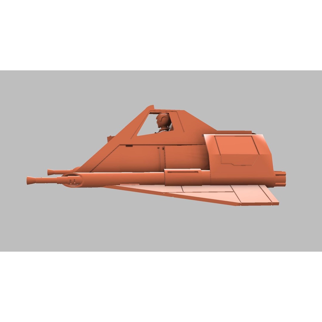 Ralph McQuarrie Snowspeeder 3D Model – Concept Design for 3D Printing - View 18