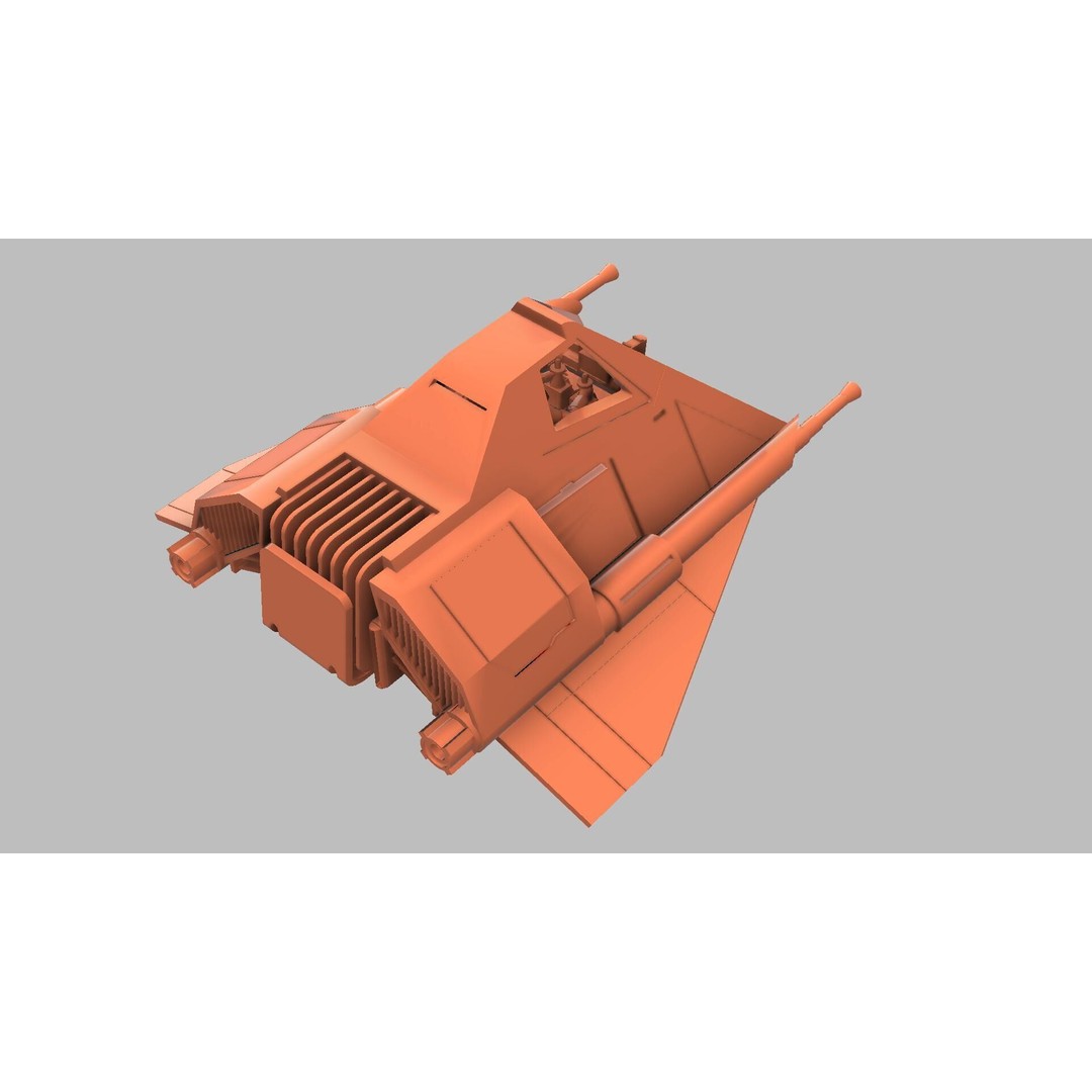 Ralph McQuarrie Snowspeeder 3D Model – Concept Design for 3D Printing - View 19