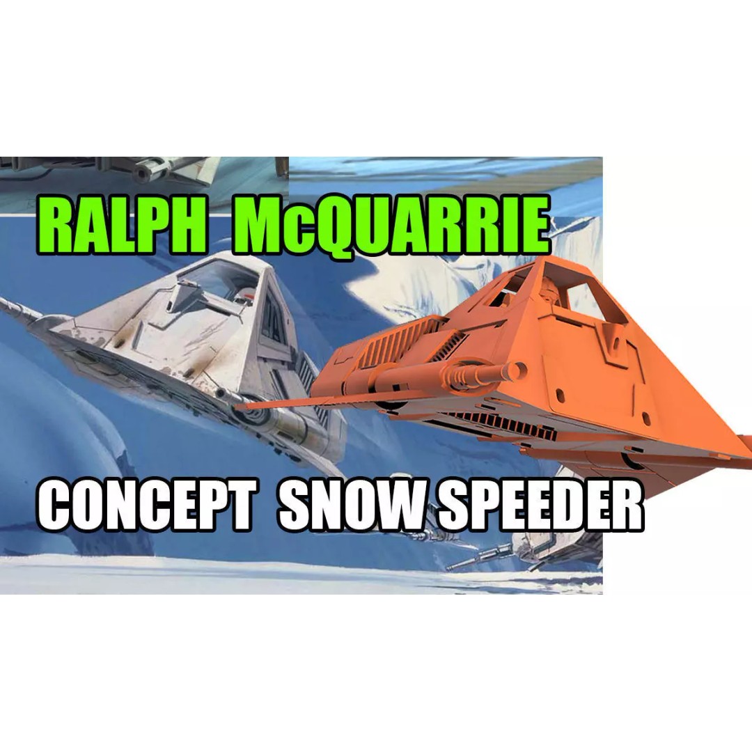 Ralph McQuarrie Snowspeeder 3D Model – Concept Design for 3D Printing - View 2