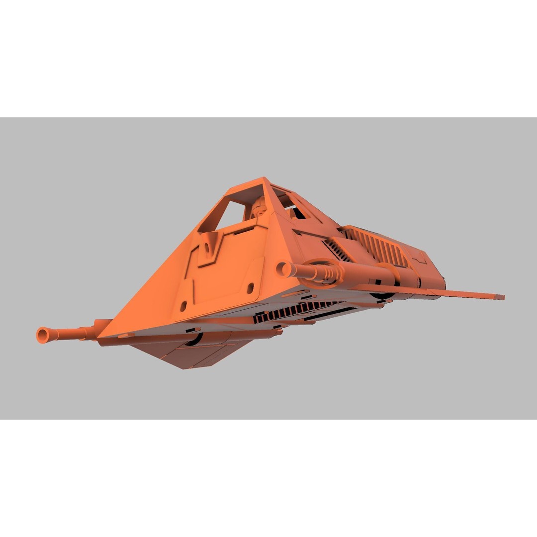 Ralph McQuarrie Snowspeeder 3D Model – Concept Design for 3D Printing - View 3