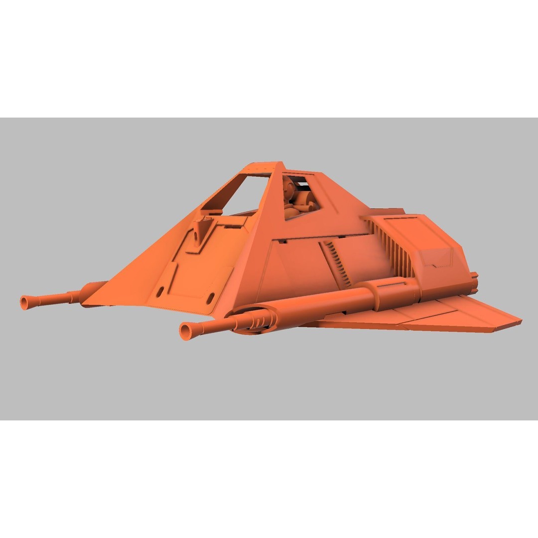 Ralph McQuarrie Snowspeeder 3D Model – Concept Design for 3D Printing - View 4