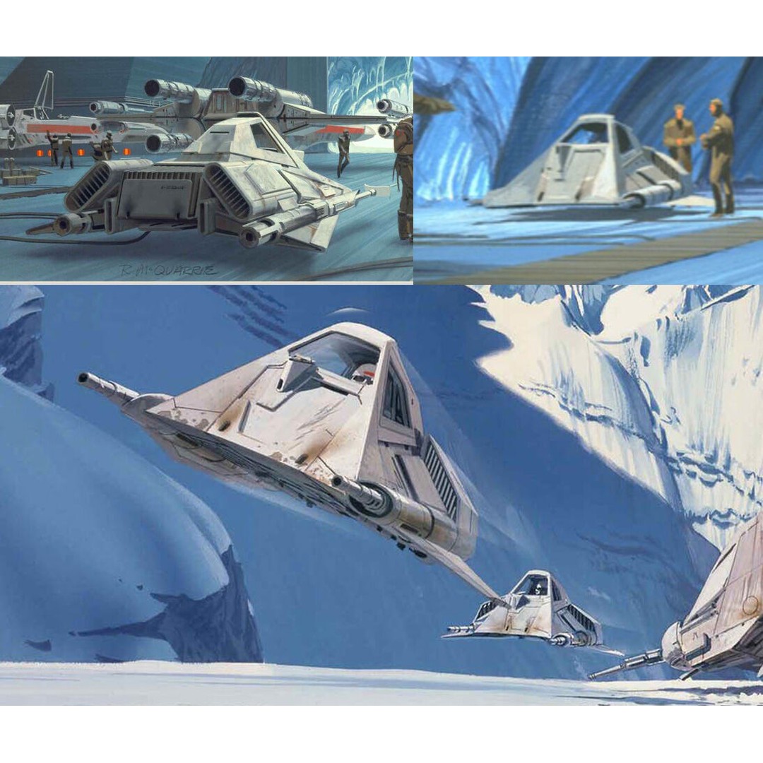 Ralph McQuarrie Snowspeeder 3D Model – Concept Design for 3D Printing - View 5