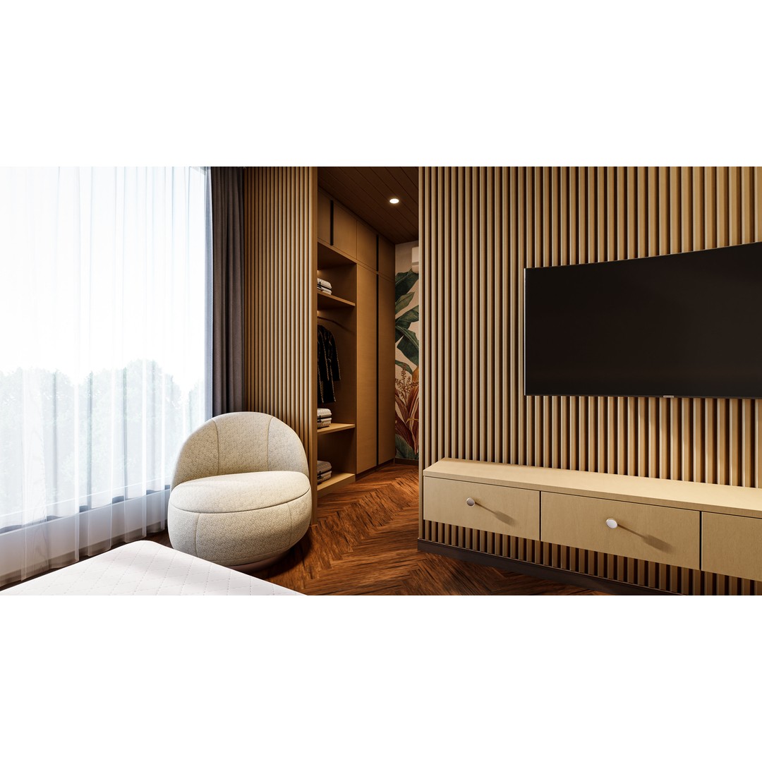 Bedroom Hotel Villa 3D Model – Traditional Contemporary Style, Blender, FBX, OBJ - View 6