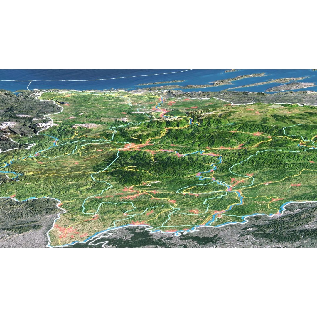 Bosnia And Herzegovina Map 3D Model – Realistic Terrain, 10K PBR Textures - View 8