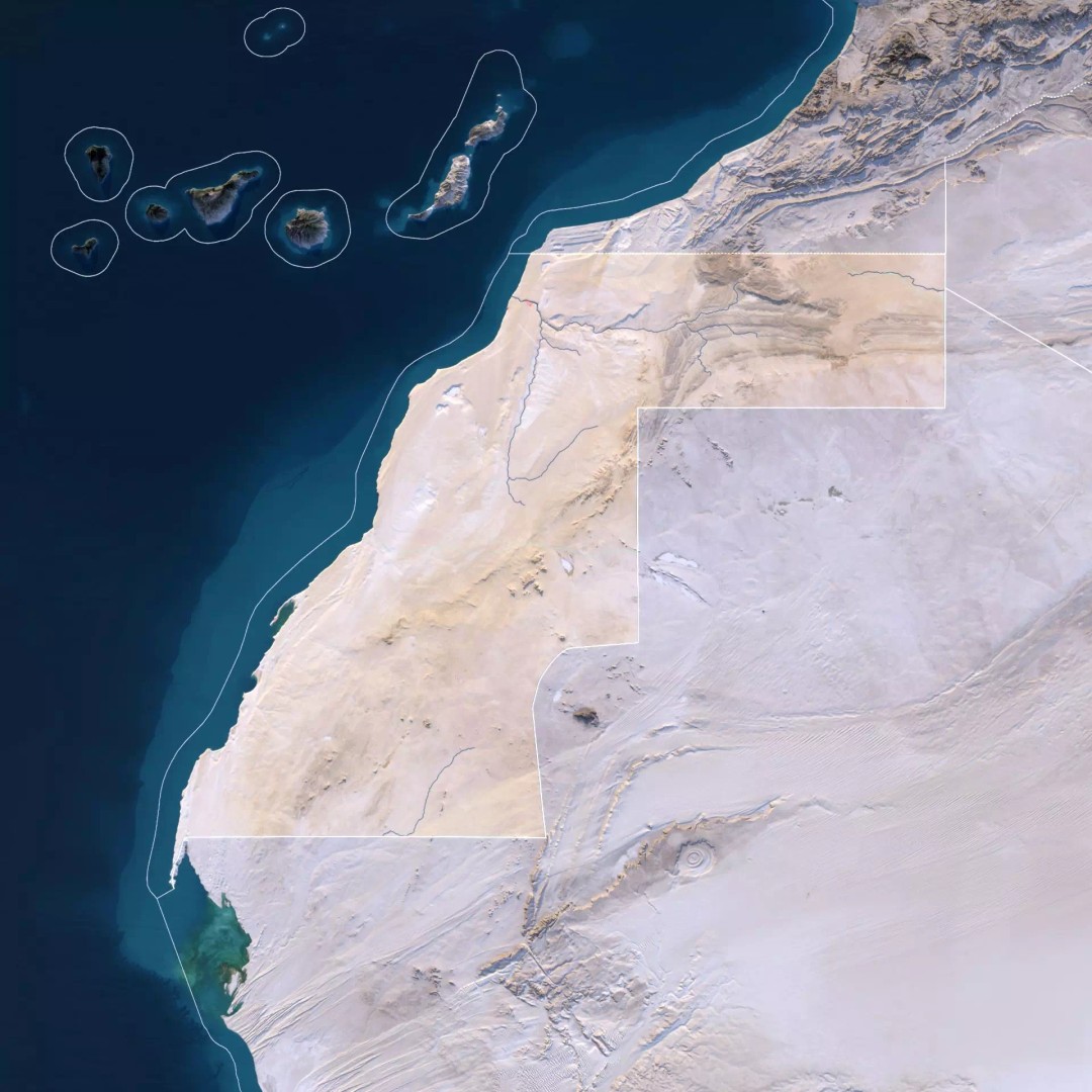 Western Sahara Map 3D Model – Realistic Satellite Terrain, FBX, OBJ - View 3