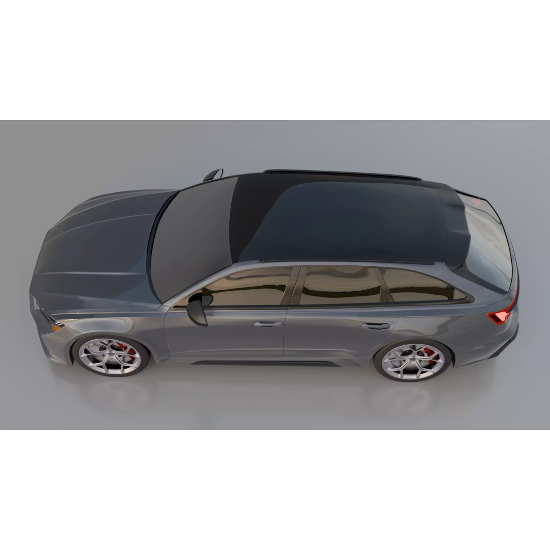 Audi RS6-Style Performance Wagon 3D Model – High Poly Game Asset, Blender & FBX - View 10