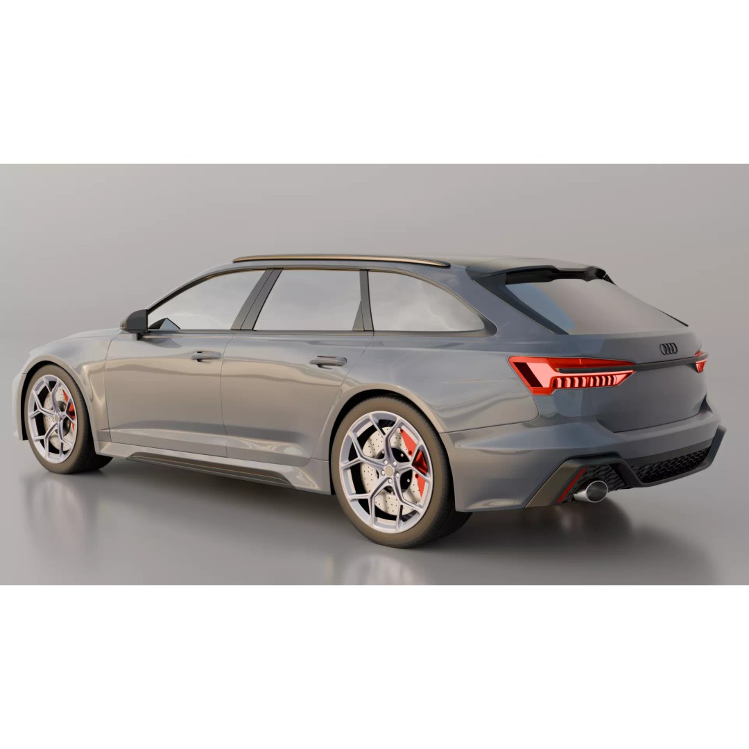 Audi RS6-Style Performance Wagon 3D Model – High Poly Game Asset, Blender & FBX - View 5