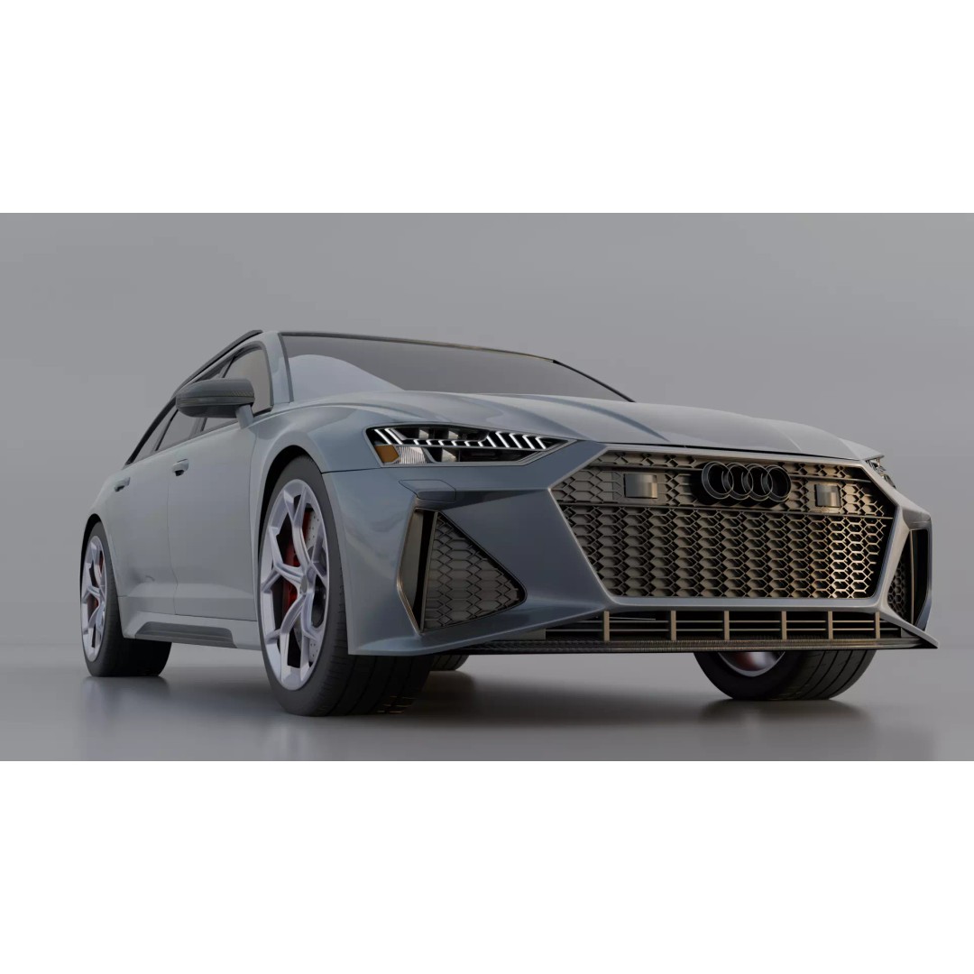 Audi RS6-Style Performance Wagon 3D Model – High Poly Game Asset, Blender & FBX - View 6