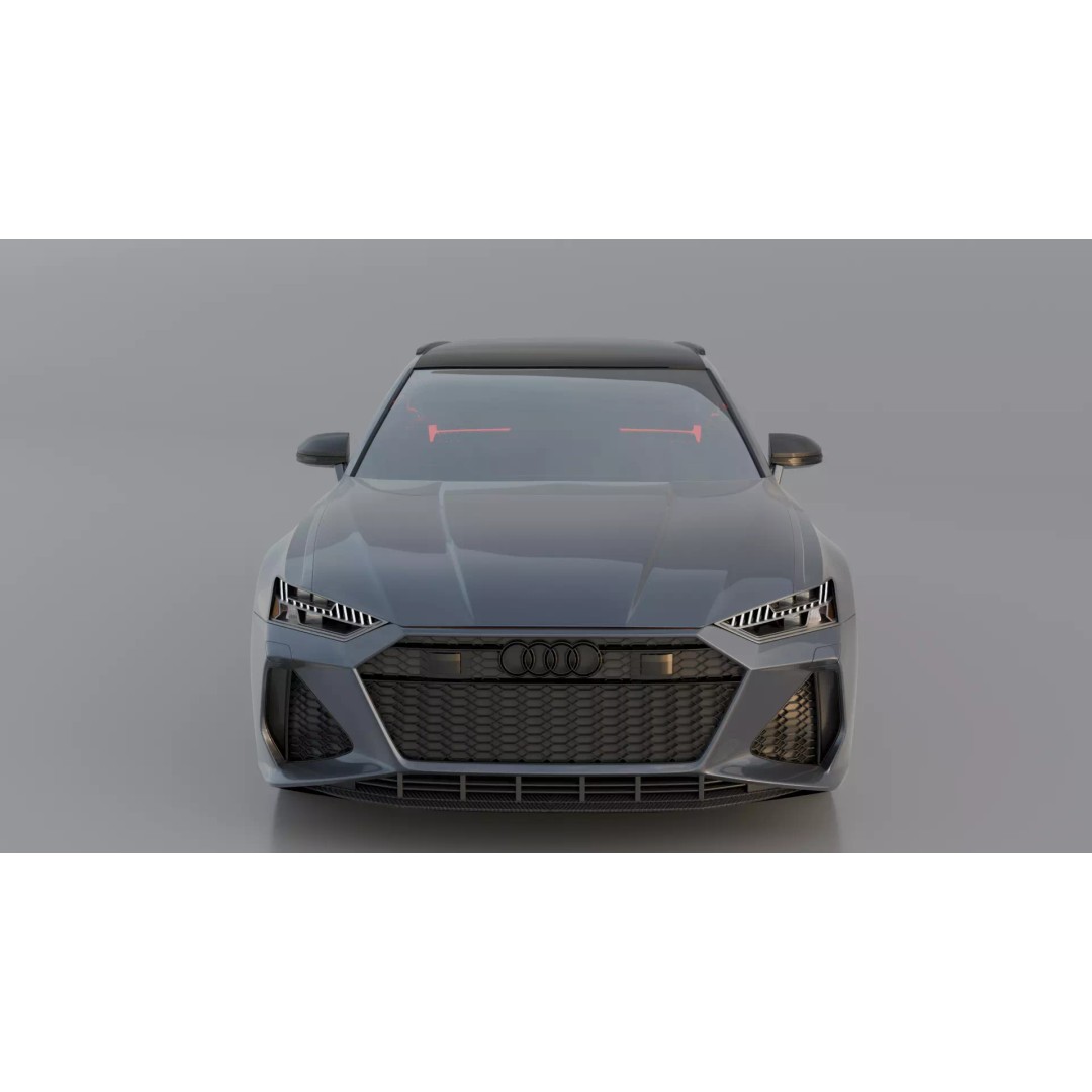 Audi RS6-Style Performance Wagon 3D Model – High Poly Game Asset, Blender & FBX - View 7