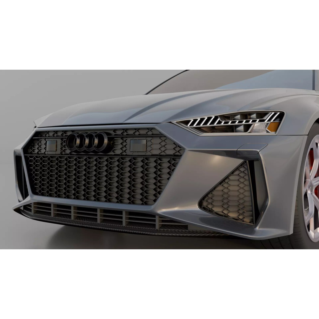 Audi RS6-Style Performance Wagon 3D Model – High Poly Game Asset, Blender & FBX - View 8