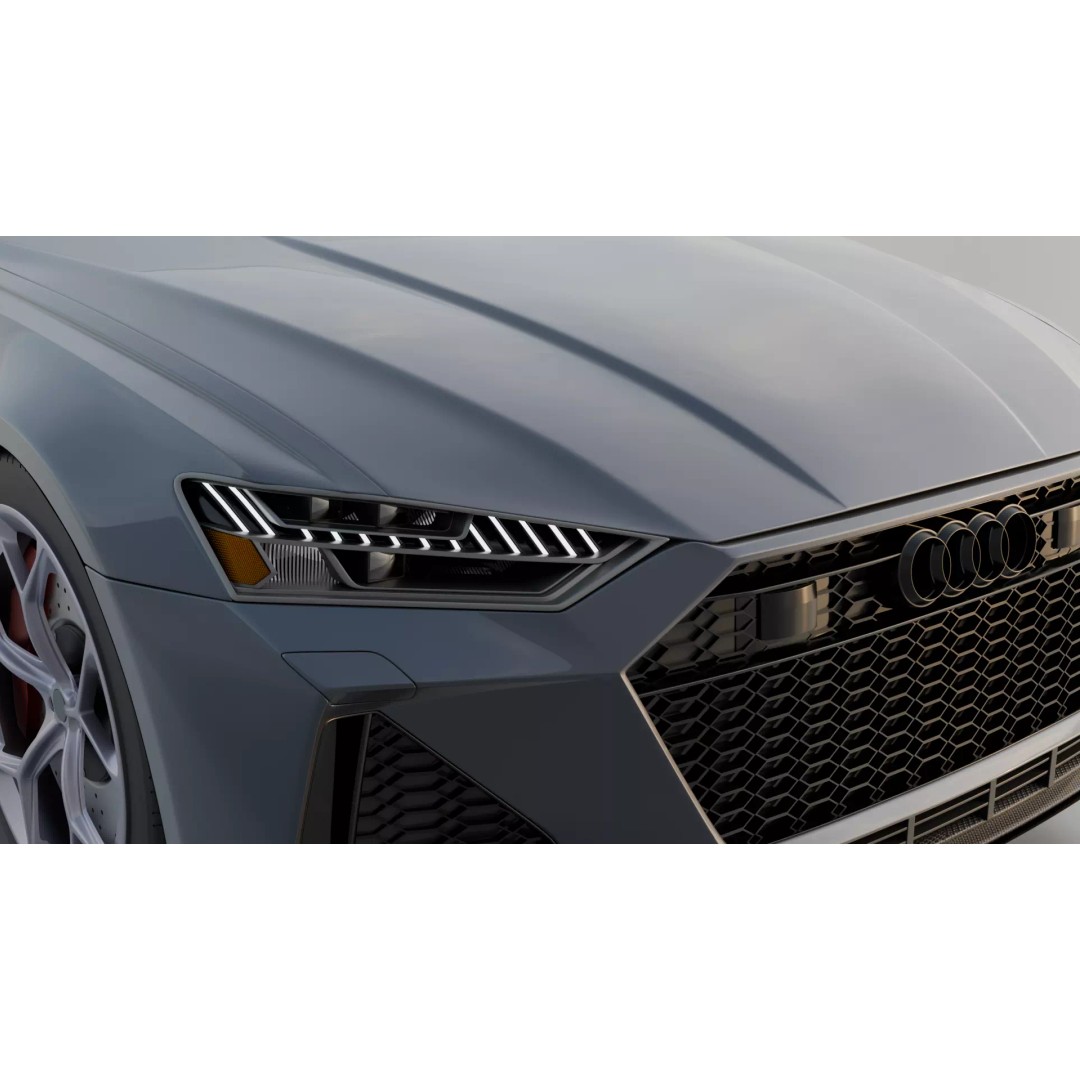 Audi RS6-Style Performance Wagon 3D Model – High Poly Game Asset, Blender & FBX - View 9