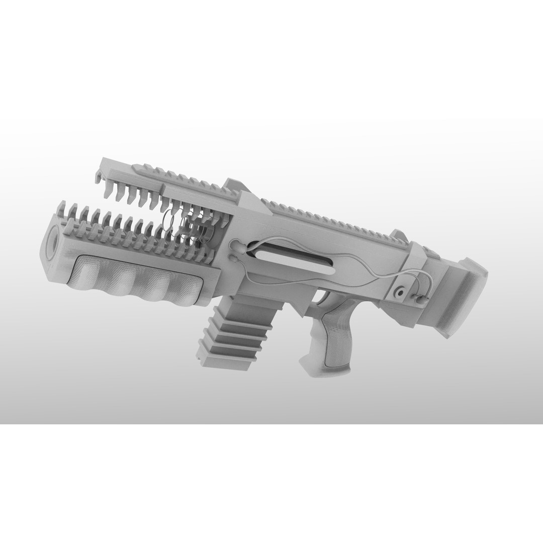 Space Cannon 3D Model – Low Poly Futuristic Weapon, FBX, Game Ready - View 6