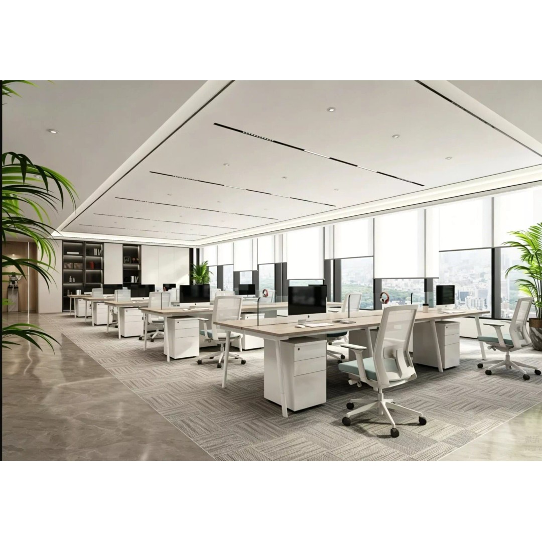 Modern Office 3D Model – Minimalist Open Plan Design, FBX & OBJ - View 2