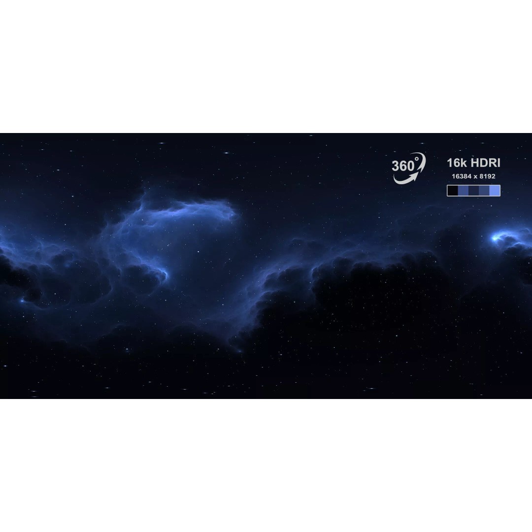 360 Degree 16k HDRI Space Background 3D Model – Equirectangular Environment Map - View 2
