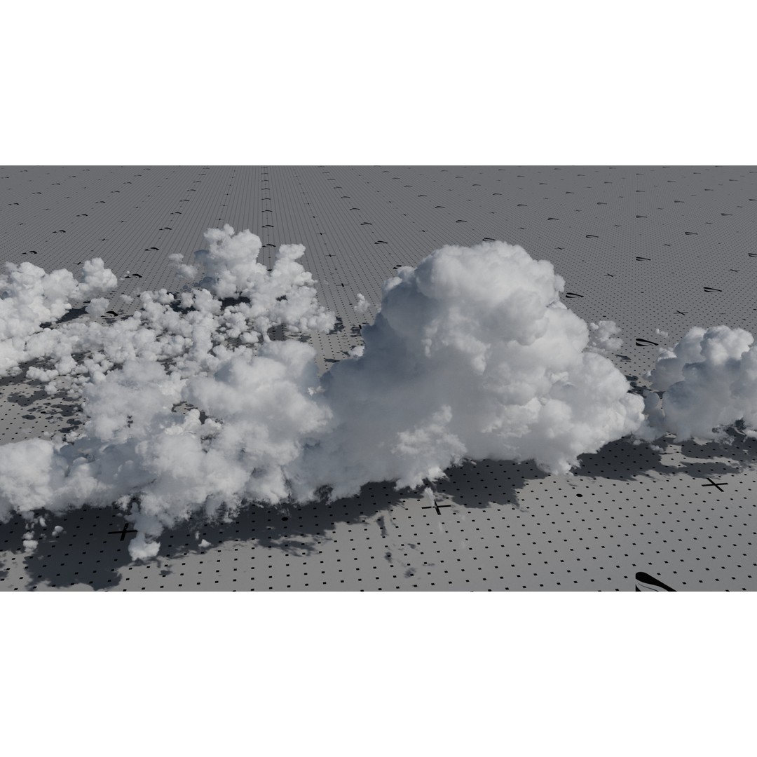 Cumulonimbus Cloud Field 3D Model – Ultra-High Resolution VDBs for Realistic Skies - View 3