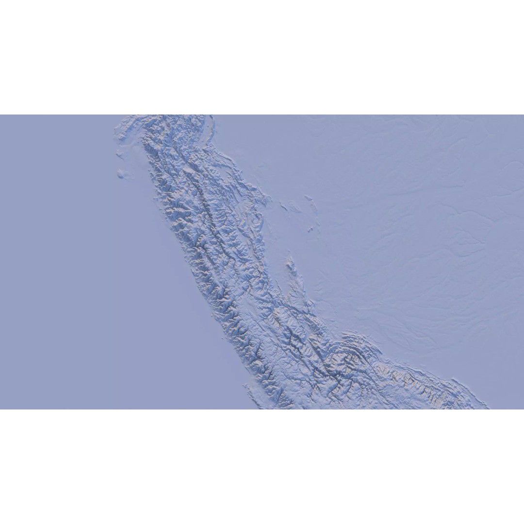 Peru Map 3D Model – Realistic Satellite Terrain with Elevation Data, FBX, OBJ - View 21