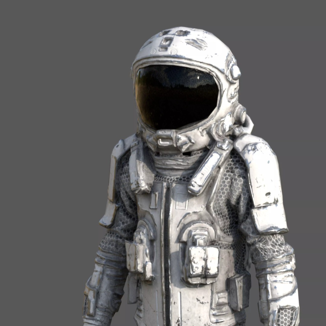 Futuristic Astronaut Space Suit 3D Model – Low Poly Game-Ready Asset, FBX - View 10