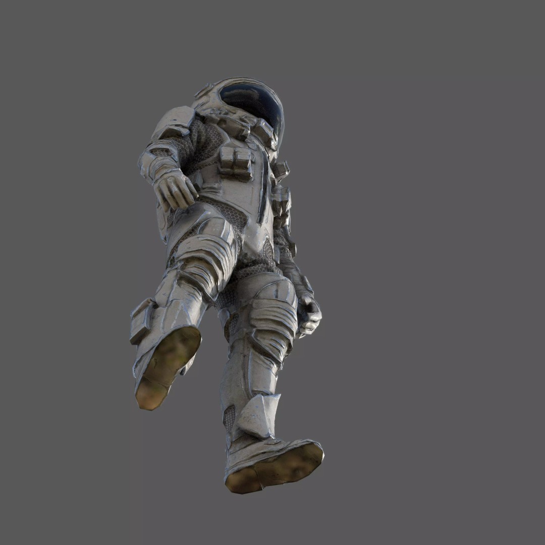 Futuristic Astronaut Space Suit 3D Model – Low Poly Game-Ready Asset, FBX - View 12