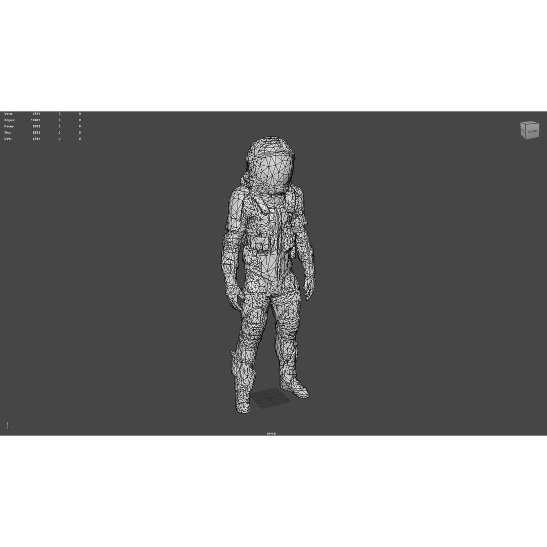 Futuristic Astronaut Space Suit 3D Model – Low Poly Game-Ready Asset, FBX - View 18