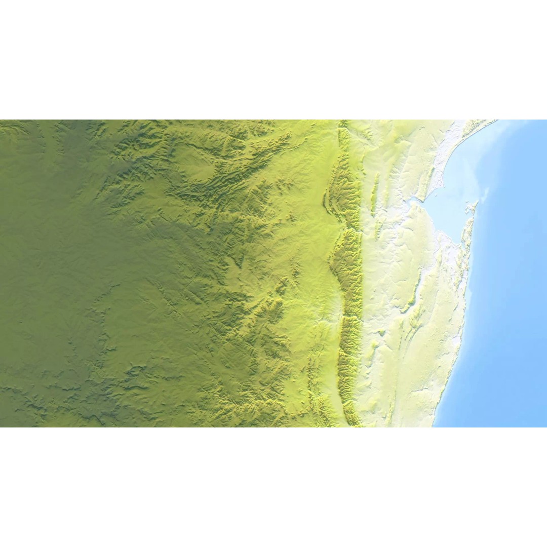 Eswatini Map 3D Model – Realistic Satellite Terrain with Textures, FBX, OBJ - View 10