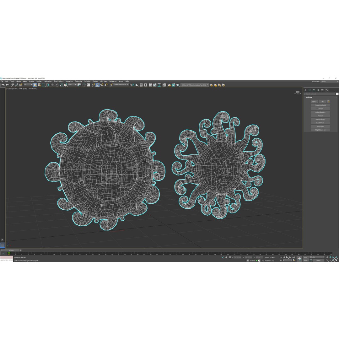 Decorative Suns 3D Model – Low Poly Art Asset, FBX, OBJ, Blender - View 13