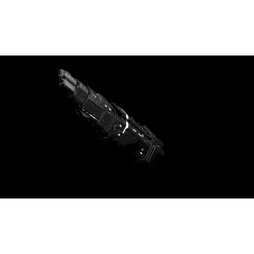 Marathon Class Heavy Cruiser 3D Model – Detailed Sci-Fi Spaceship, FBX, OBJ - View 10