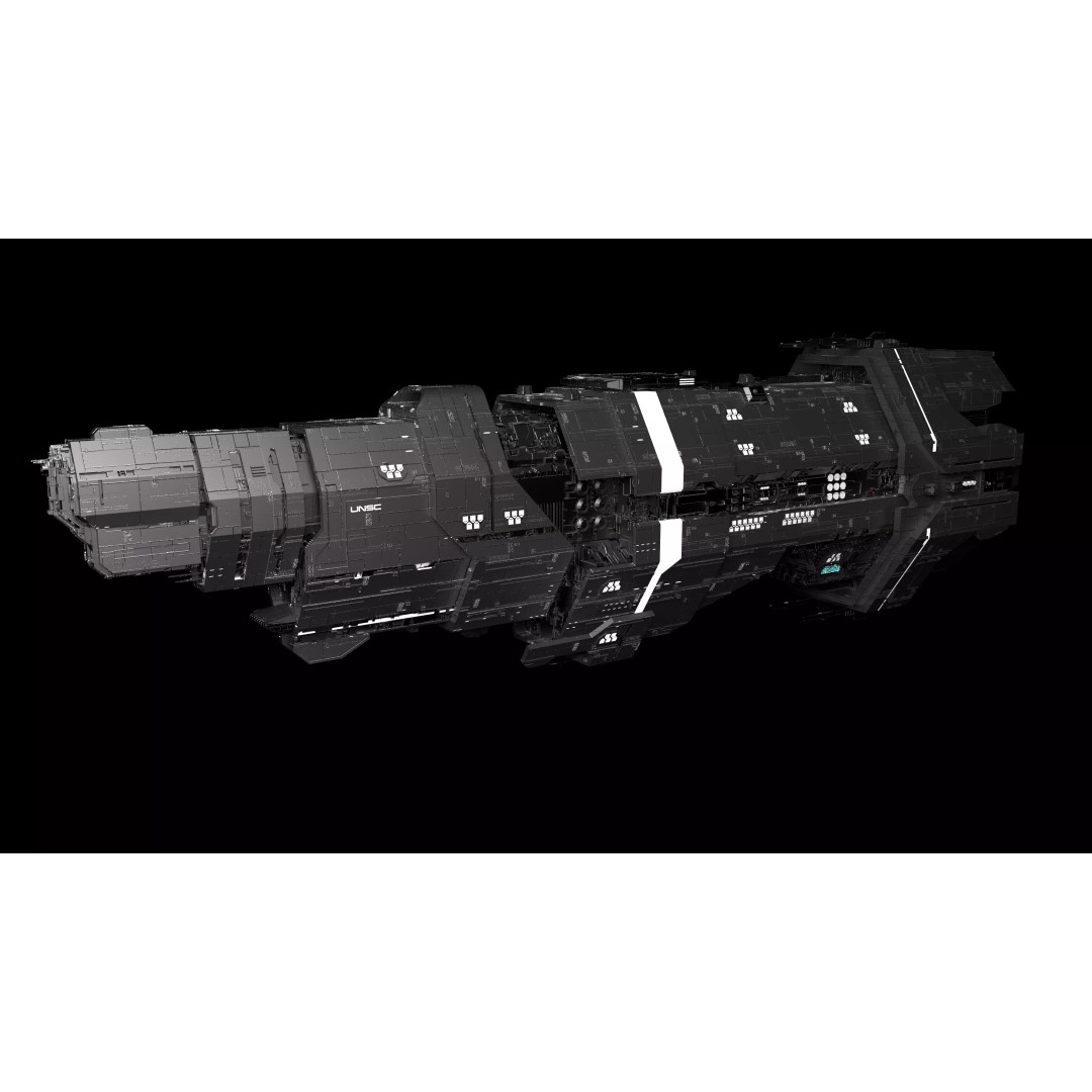 Marathon Class Heavy Cruiser 3D Model – Detailed Sci-Fi Spaceship, FBX, OBJ - View 2