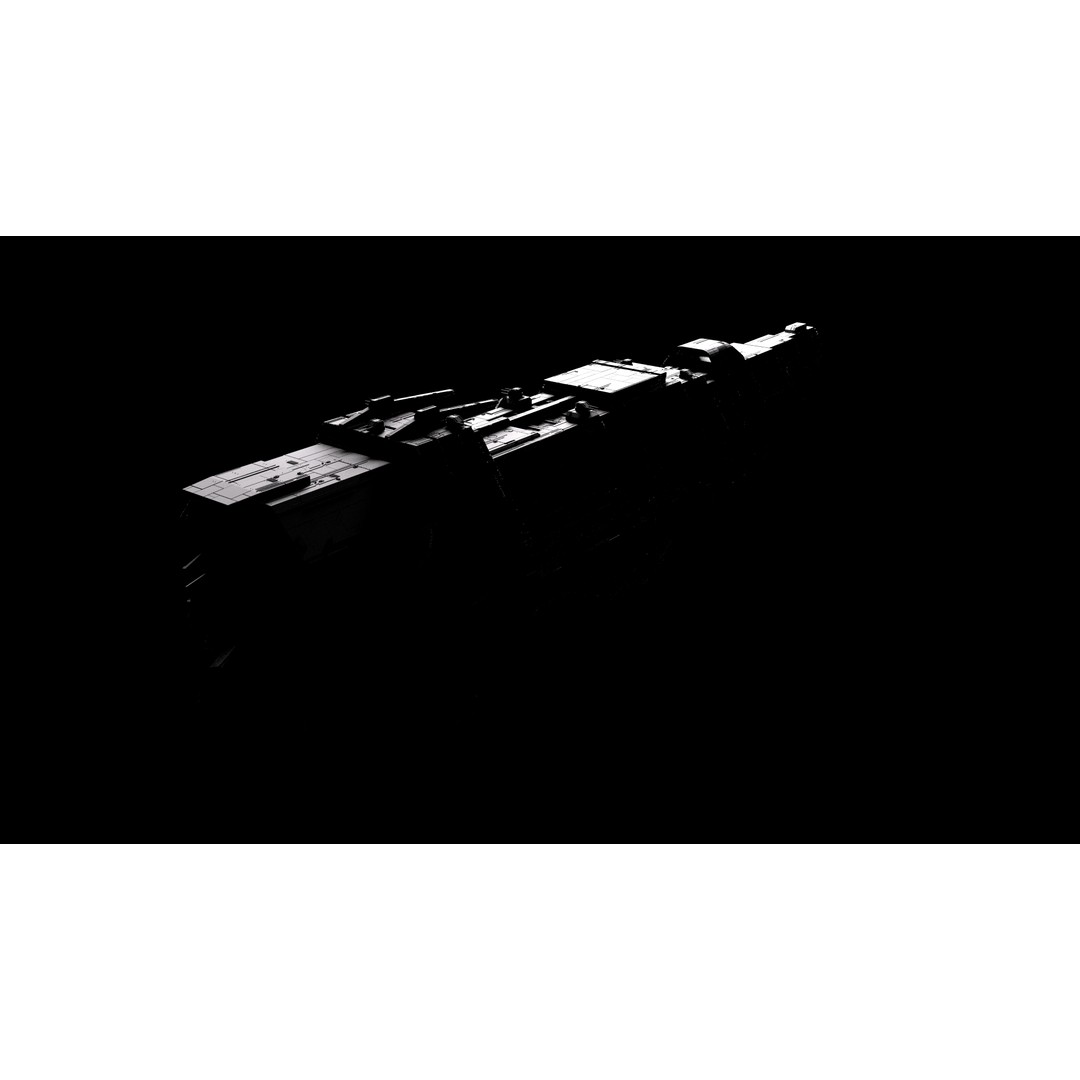 Marathon Class Heavy Cruiser 3D Model – Detailed Sci-Fi Spaceship, FBX, OBJ - View 9