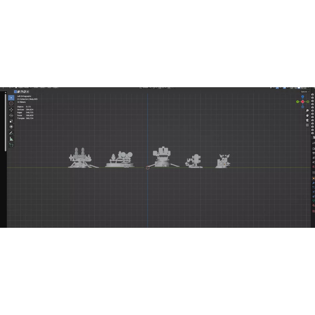 Turret and AA Gun 3D Model – Low Poly Defense Pack, FBX, OBJ - View 67