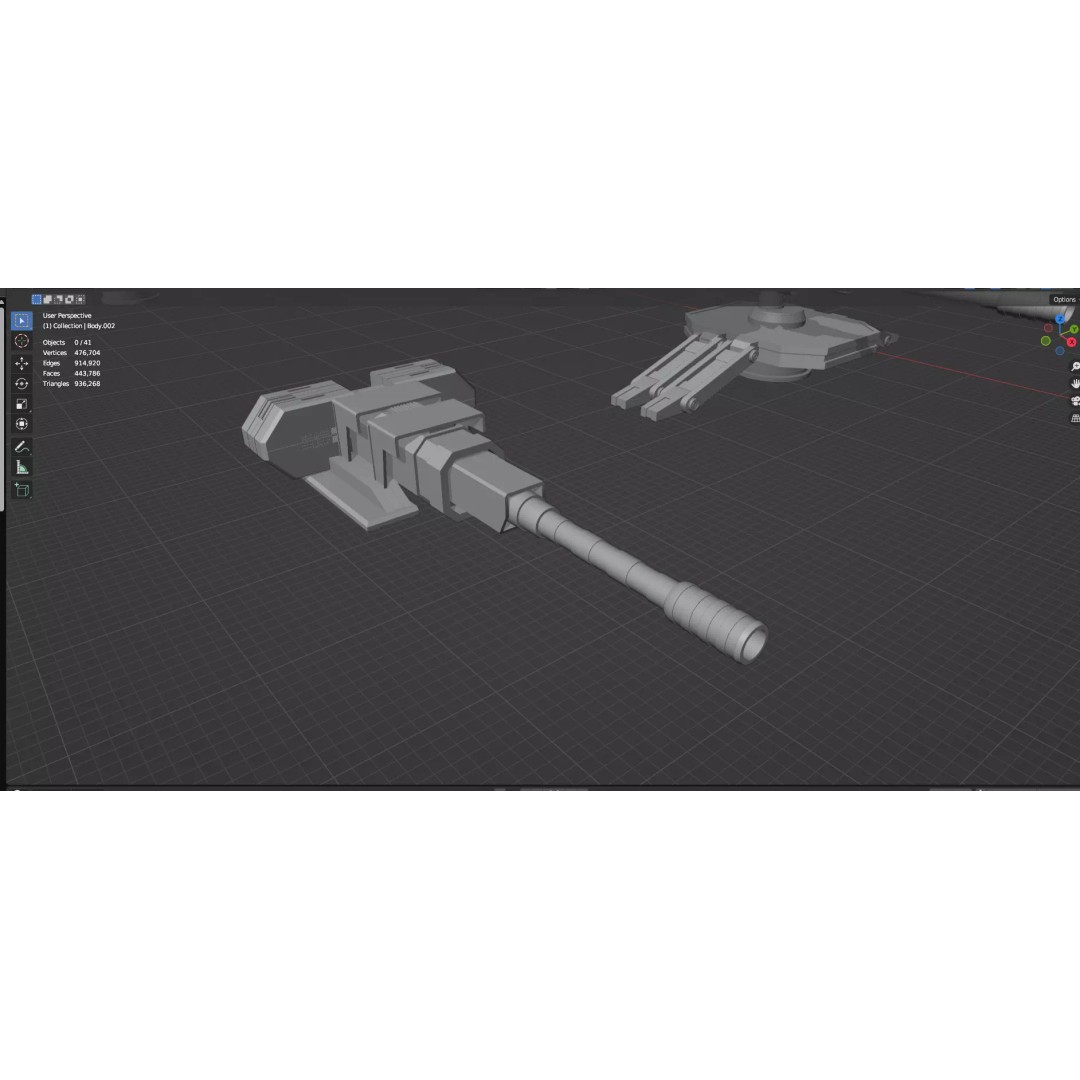 Turret and AA Gun 3D Model – Low Poly Defense Pack, FBX, OBJ - View 85