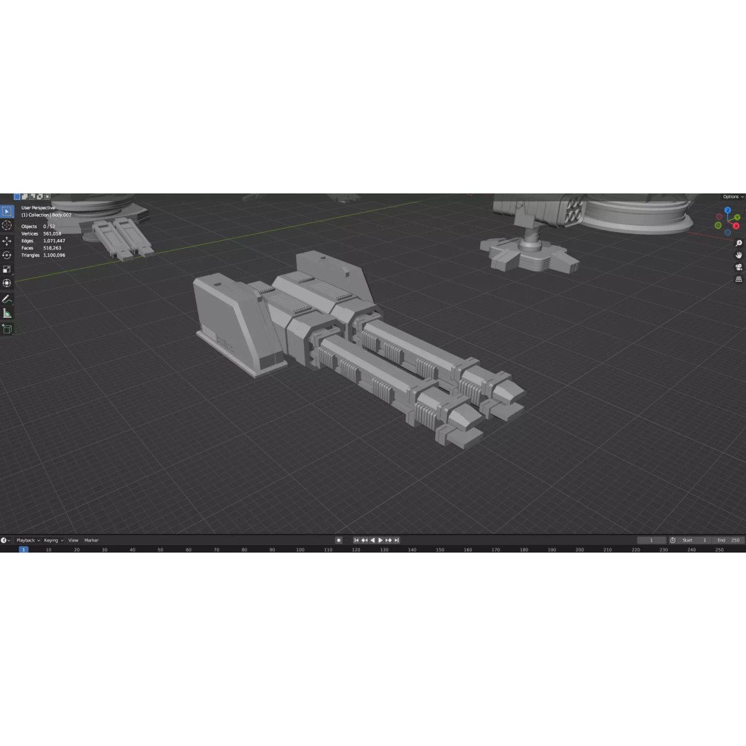 Turret and AA Gun 3D Model – Low Poly Defense Pack, FBX, OBJ - View 89