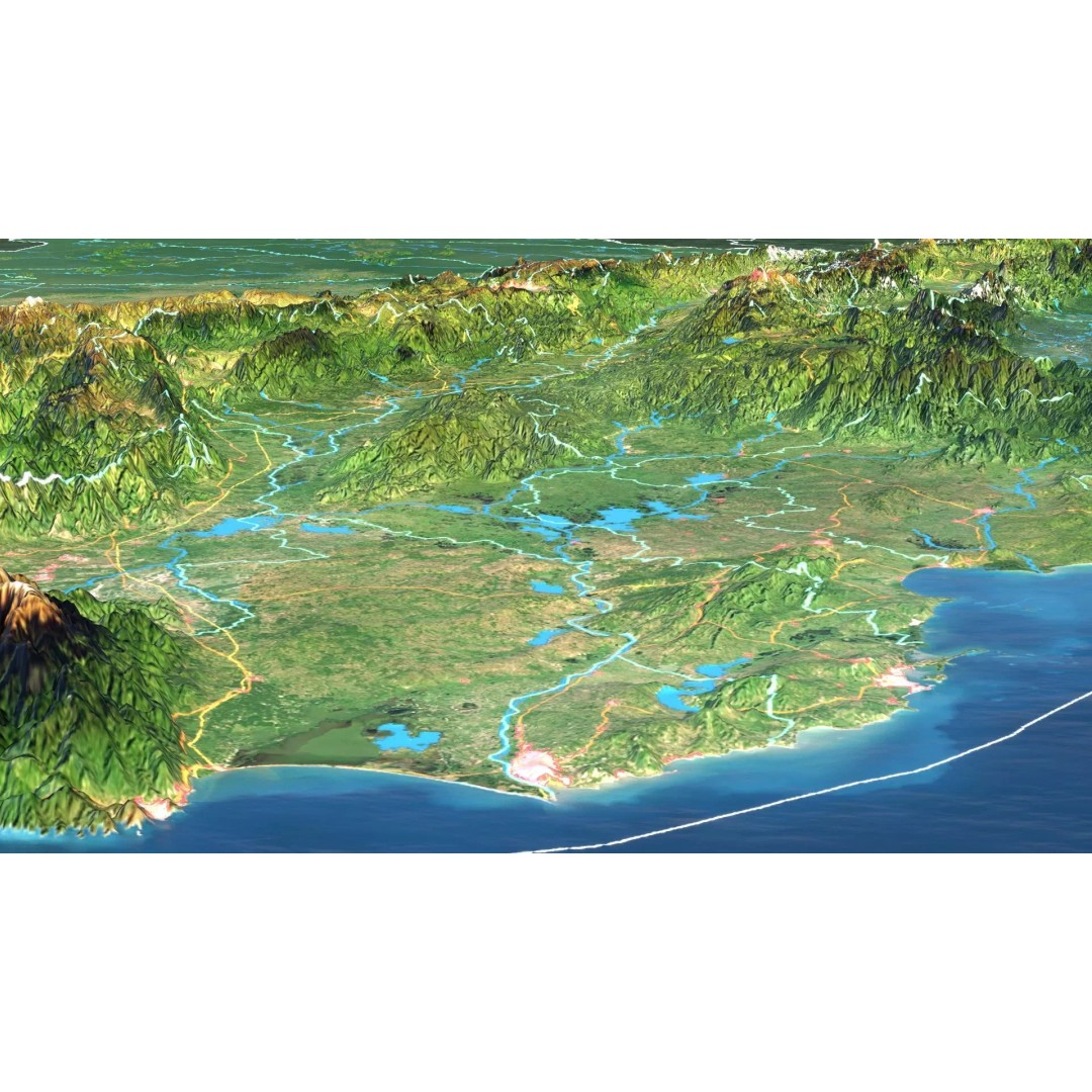 Colombia Map 3D Model – Realistic Satellite Terrain, FBX, OBJ - View 10