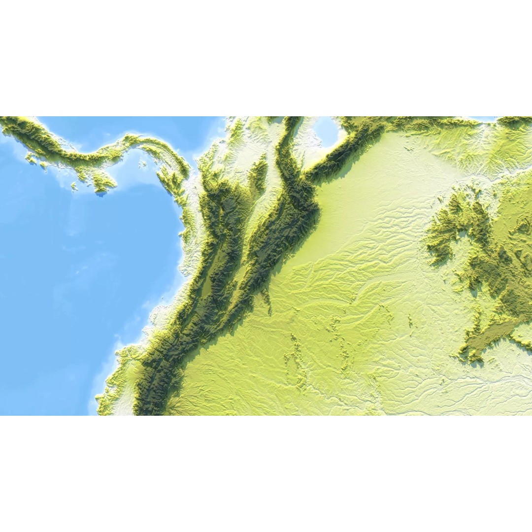 Colombia Map 3D Model – Realistic Satellite Terrain, FBX, OBJ - View 11