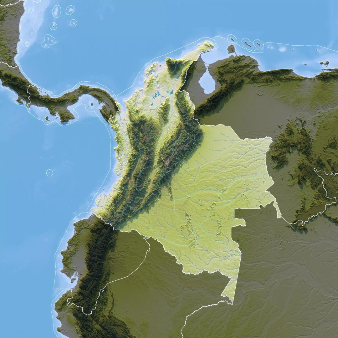 Colombia Map 3D Model – Realistic Satellite Terrain, FBX, OBJ - View 12