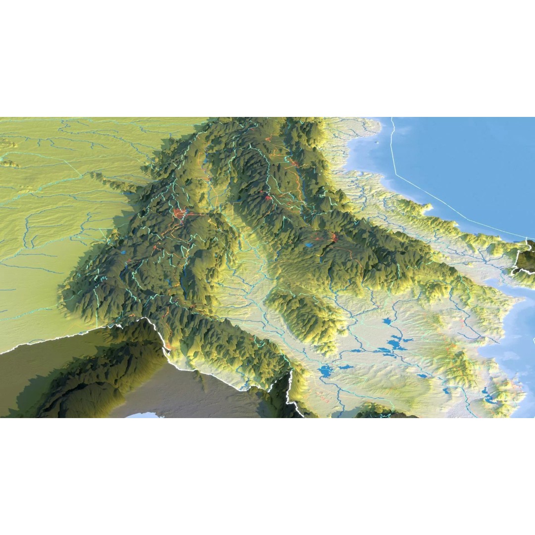 Colombia Map 3D Model – Realistic Satellite Terrain, FBX, OBJ - View 17