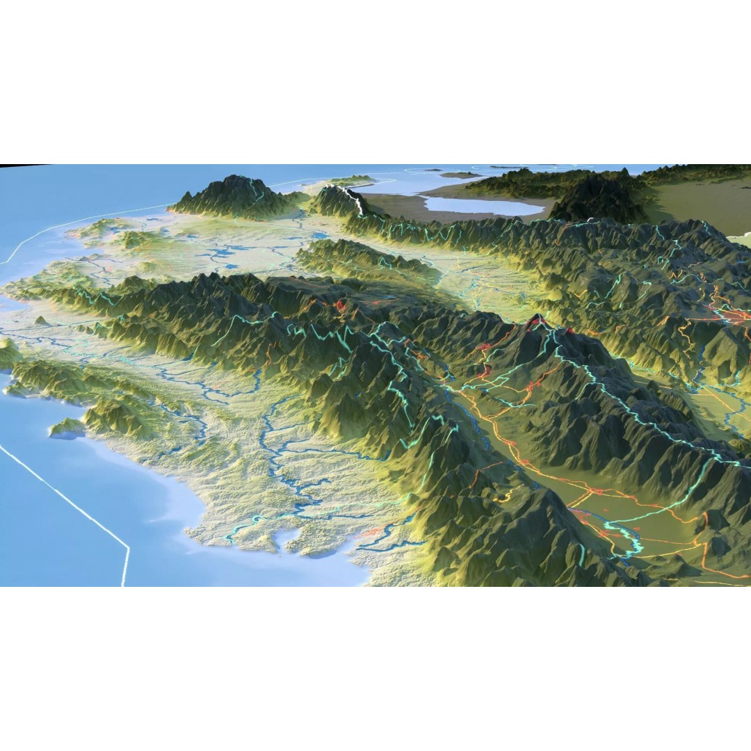 Colombia Map 3D Model – Realistic Satellite Terrain, FBX, OBJ - View 18
