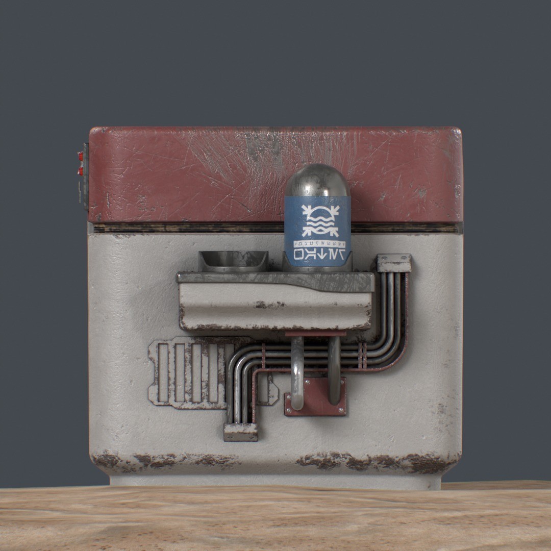 Sci-Fi Pot 3D Model – Low Poly Game-Ready Asset, FBX - View 3