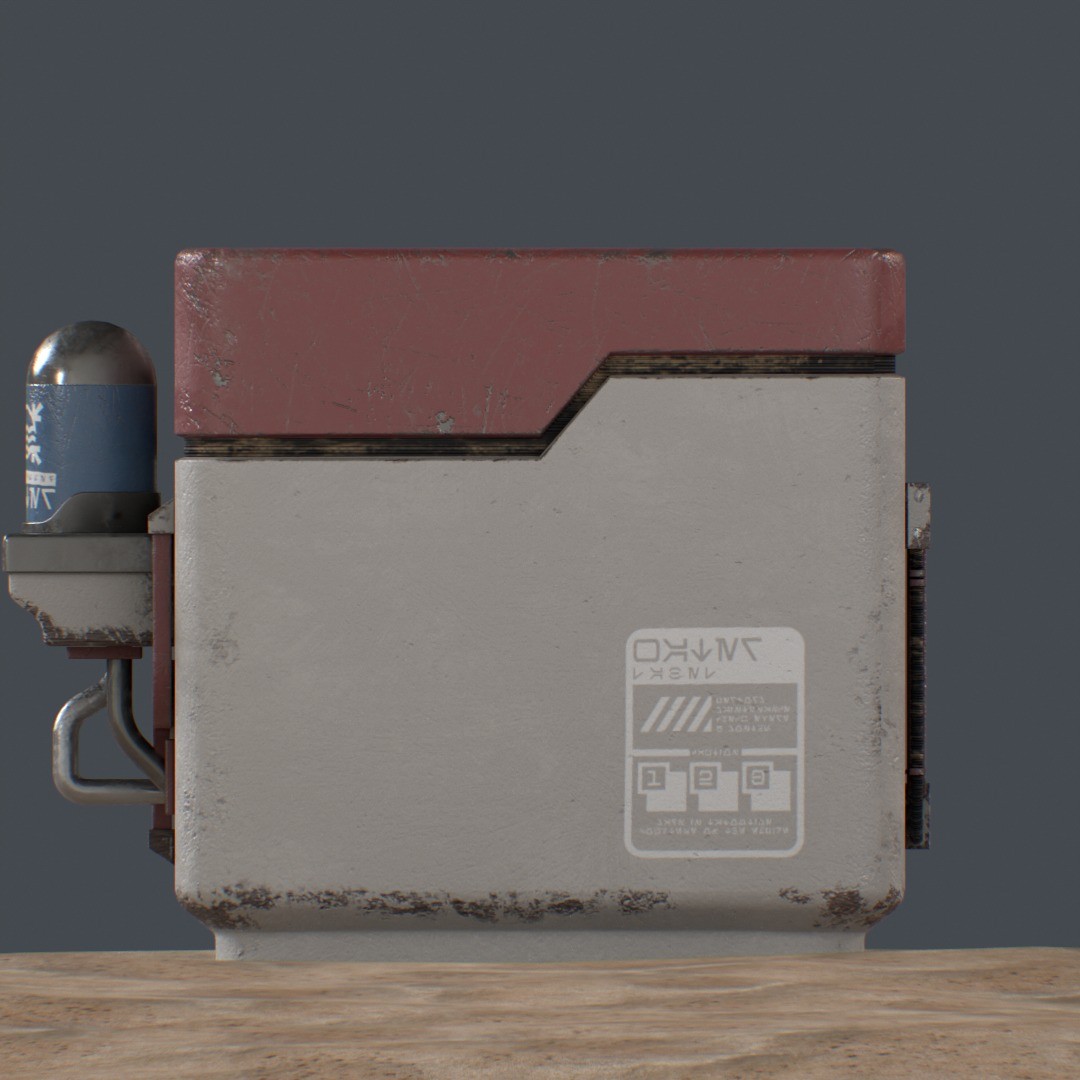 Sci-Fi Pot 3D Model – Low Poly Game-Ready Asset, FBX - View 5