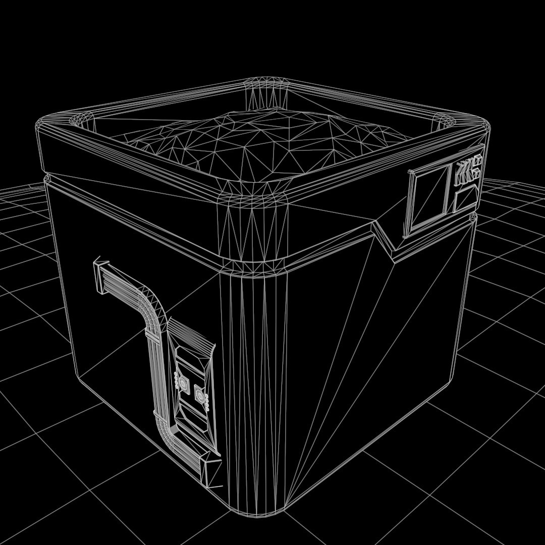 Sci-Fi Pot 3D Model – Low Poly Game-Ready Asset, FBX - View 9