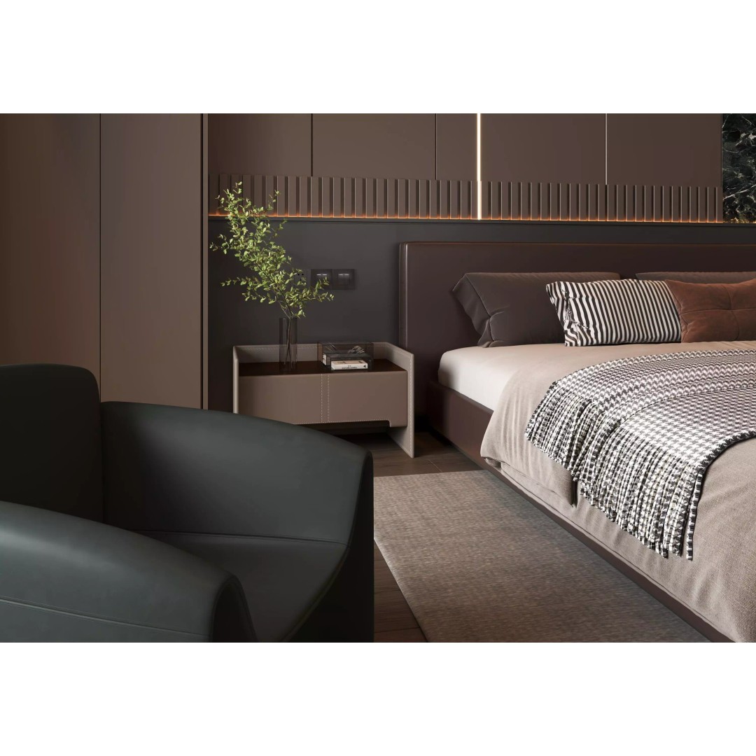 Bedroom Interior 3D Model – Modern Design, Game-Ready FBX & OBJ Formats - View 10