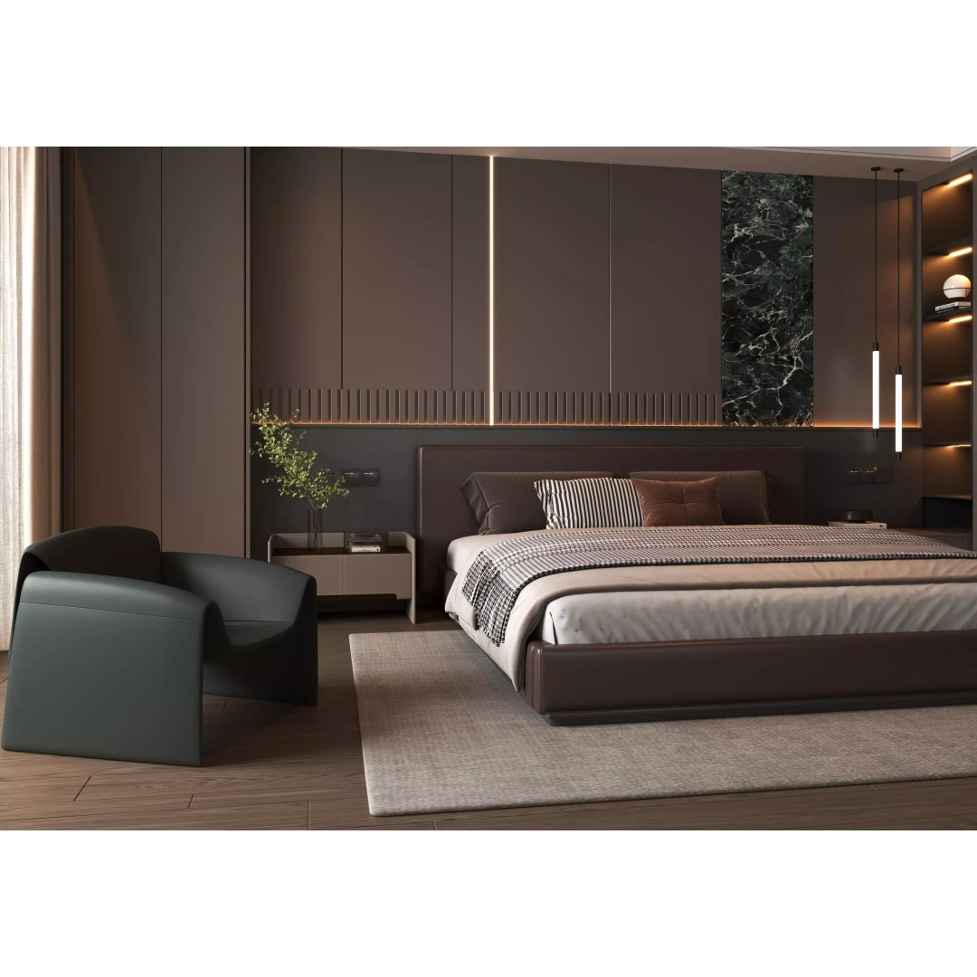 Bedroom Interior 3D Model – Modern Design, Game-Ready FBX & OBJ Formats - View 11