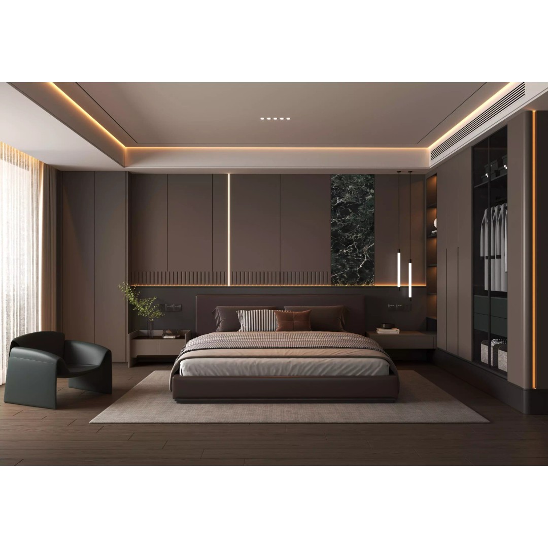 Bedroom Interior 3D Model – Modern Design, Game-Ready FBX & OBJ Formats - View 2